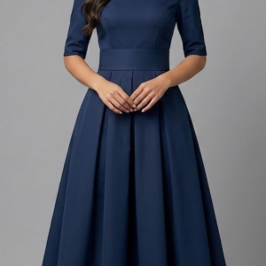 a model wears a blue dress cinderella-dress-jawaher